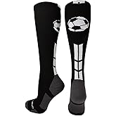 MadSportsStuff Soccer Socks with Soccer Ball Logo Over the Calf (multiple colors)