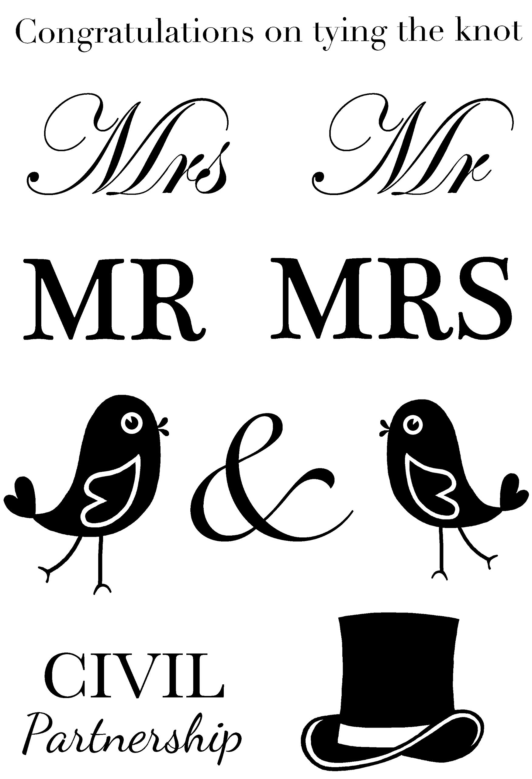Jane Gill - A Civil Wedding - Clear Magic Stamp