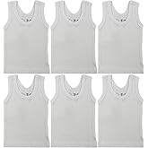GI District Newborn Baby Sleeveless Pack of 6 Tank Tops 100% Cotton Shirts, Short Sleeve Tees 0-24 Months Boys, Girls, Unisex