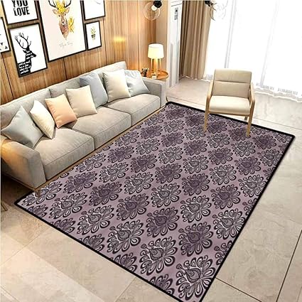 Amazon.com: Traditional Rugs for entryway Large Area Rugs Damask Style ...