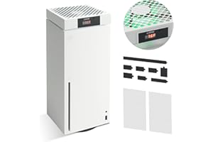 G-STORY Cooling Fan for Xbox Series X with Automatic Fan Speed Adjustable by Temperature, LED Display, High Performance Cooling, Low Noise, 3 Speed 1500/1750/2000RPM (140MM) with RGB LED (White)