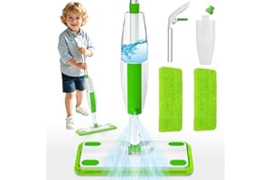 Real Working Kids Spray Mop for Toddlers, Cellulera Montessori Toys Mini Size Cleaning Set, Real Water Sprayer for Pretend Play & Learning, Housekeeping Toys Gift for Toddlers Girls Boys Ages 3+
