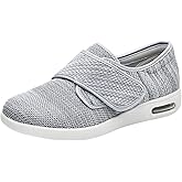 GSFY Women's Diabetic Shoes Wide Width Edema Shoes Breathable Memory Foam Lightweight Walking Sneakers for Elderly Swollen Feet