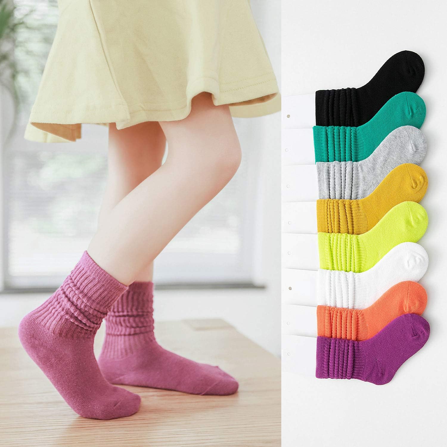 Mini Panda Socks for Girls Colorful Cute Long Socks Little Girls no