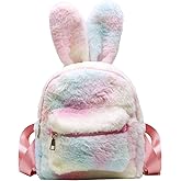 Lanpet Cute Bunny Backpacks for Women Rabbit Ears Backpack Fluffy Shoulder Bag Satchel