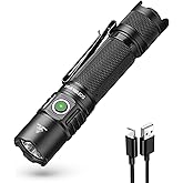 sofirn SP35T Tactical Flashlight, 3800 Lumens Super Bright Pocket LED Flashlight Rechargeable with Dual Switch, IPX8 Water Resistance, EDC Flashlight for Camping, Hiking, Emergency