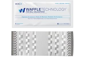 Waffletechnology KICTeam Cleaning Cards for Bill Acceptors (15 Cards) - Includes Magnetic Stripe for Universal Acceptance - Presaturated with MiracleMagic