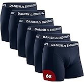 DANISH ENDURANCE Men's Cotton Boxer Briefs (6 or 10-Pack) – Soft, Stretchy, Breathable, With/Without Fly