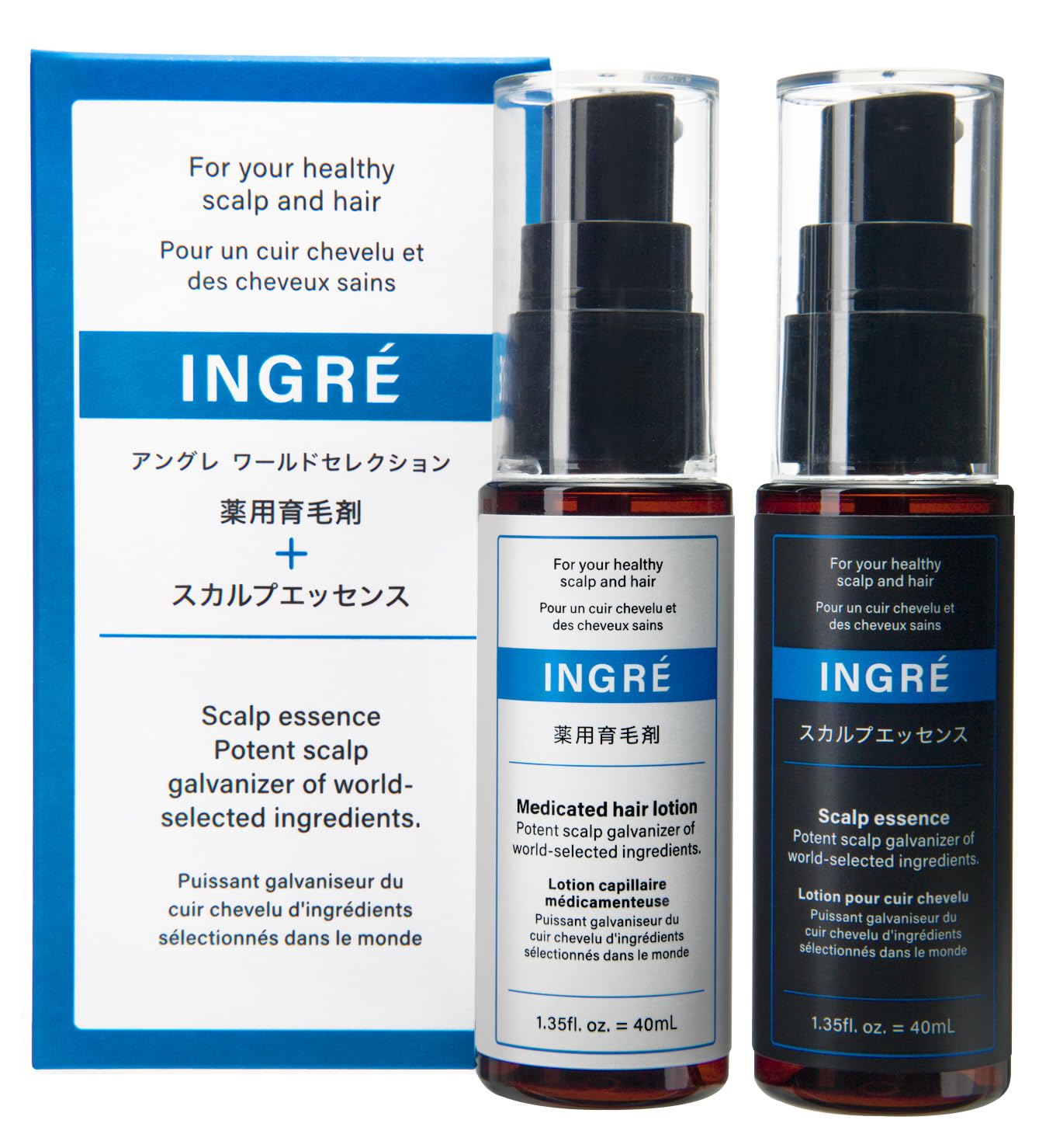 [これでダメならAGA病院保証] 医薬部外品 アングレ ワールドセレクション 発毛促進剤 INGRE 育毛剤 男性 女性 薬用 リデンシル AGA商品画像