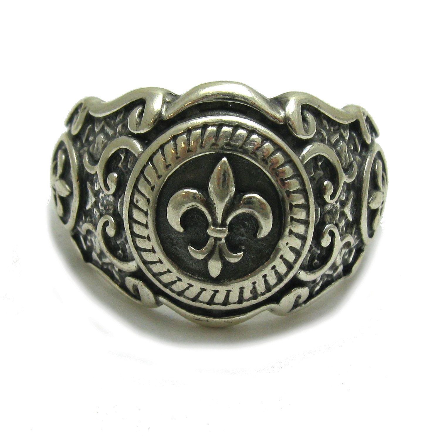 Sterling Silber Ring Lilien Blume Solide 925 Empress Größe 52 - 75