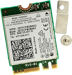 Deal4GO 3165ac 802.11ac 433Mbps M.2 NGFF Mini PCi-e WiFi Adapter Wireless-AC WLAN Module w/Bluetooth 4.2 for Intel 3165NGW 806723-001 ProBook 430 446 450 840 G3