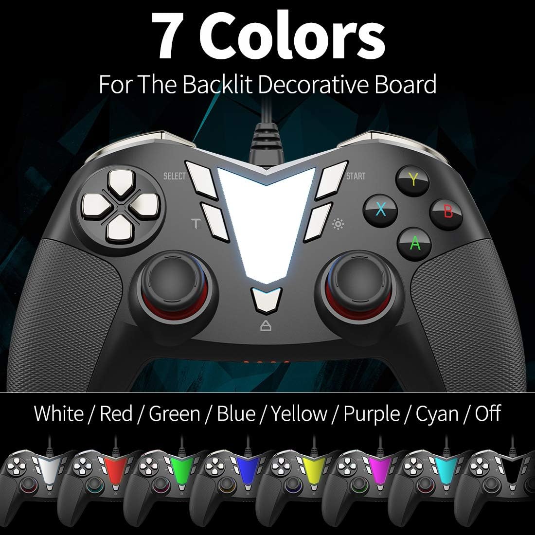 PC Steam Game Controller, IFYOO ONE Pro Wired USB Gaming Gamepad Joystick Compatible with Computer/Laptop(Windows 10/8/7/XP), Android(Phone/Tablet/TV/Box), PS3 - [Black&Silver]: Computers & Accessories