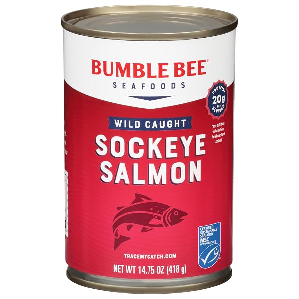 BUMBLE BEE CANNED RED SOCKEYE SALMON, 14.75 OZ...