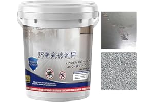 Epoxy Floor Coating, Waterproof Epoxy Colored Sand Floor Paint, Natural Stone Effect, Coat Quick Drying Stain Resistant Paint