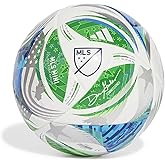 adidas Unisex-Adult MLS Mini Soccer Ball,White/Green/Glory Blue/Solar Blue,1