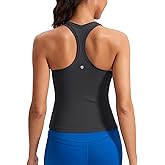 CRZ YOGA Butterluxe Racerback Tank Tops for Women - Yoga Workout Casual Gym Athletic Camisole Tight Sleeveless Shirts