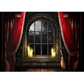 Alltten 7X5FT Halloween Backdrop Haunted House Background Halloween Party Decoration Banner F82
