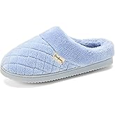 Dearfoams womens Memory Foam House Slippers - Libby Terry Clog With Wide Widths
