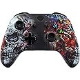 eXtremeRate Tiger Skull Faceplate Cover, Soft Touch Front Housing Shell Case, Comfortable Soft Grip Replacement Kit for Xbox One S & Xbox One X Controller - Controller NOT Included