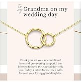 HOPE LOVE SHINE - Grandma Gift from Bride - Wedding Grandma Necklace, Jewelry 16+2"