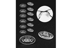 LENZPROSE 6 Pairs Nose Pads Replacement for Oakley Wire Tap 2.0 OO4145 Sunglasses Frame, Silicone Soft Clear Nose Pieces