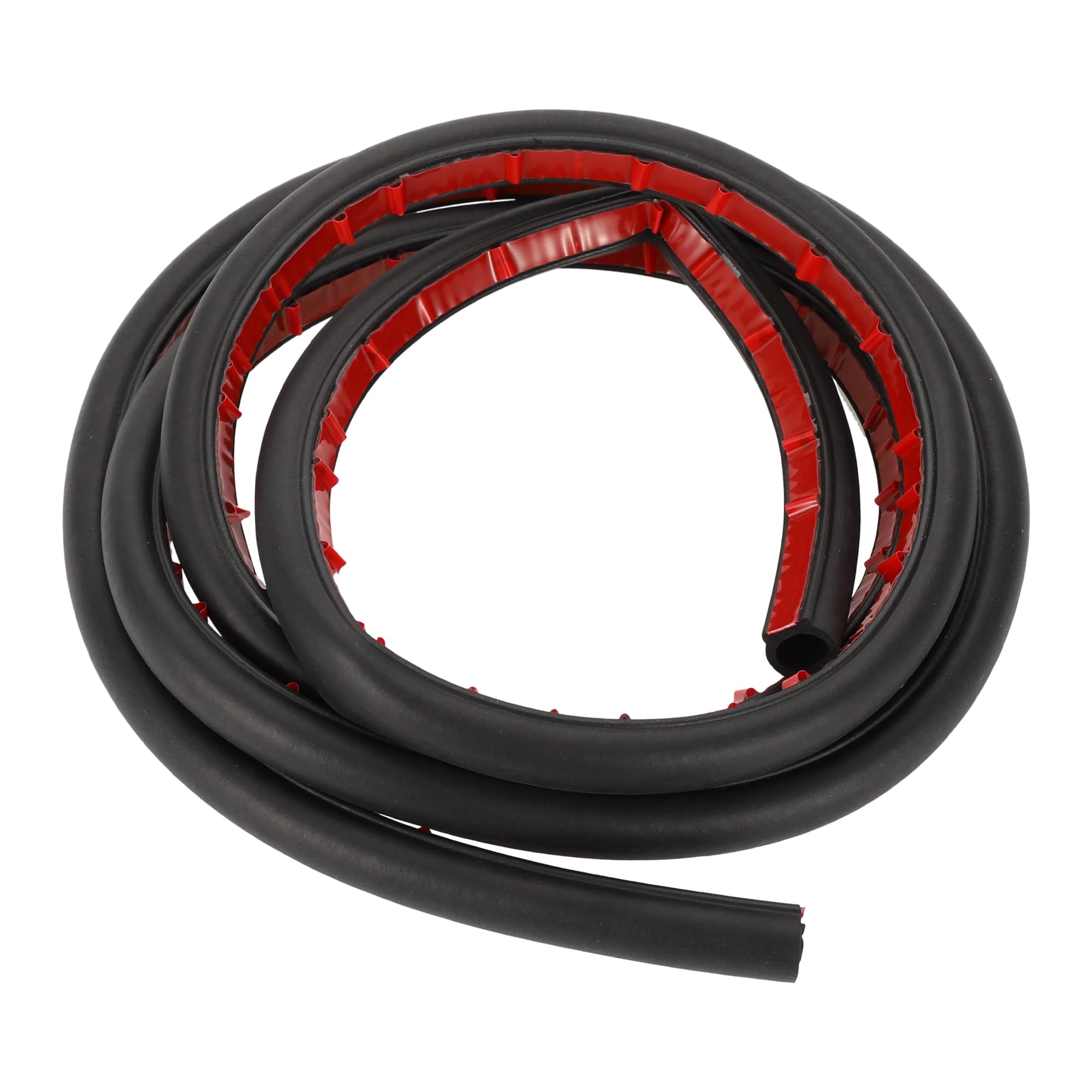 Photo 1 of Motoforti Universal Car Weatherstrip Door Weather Stripping Self Adhesive Weather Seal Strip, 6.6Ftx0.55", D-Shape, EPDM Rubber, Black