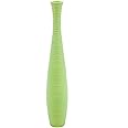 Leewadee Large Floor Vase – Handmade Flower Holder Made of Wood, Sophisticated Tall Vase for Decorative Branches, Pampas Grass and Dried Flowers, 28 inches, Green