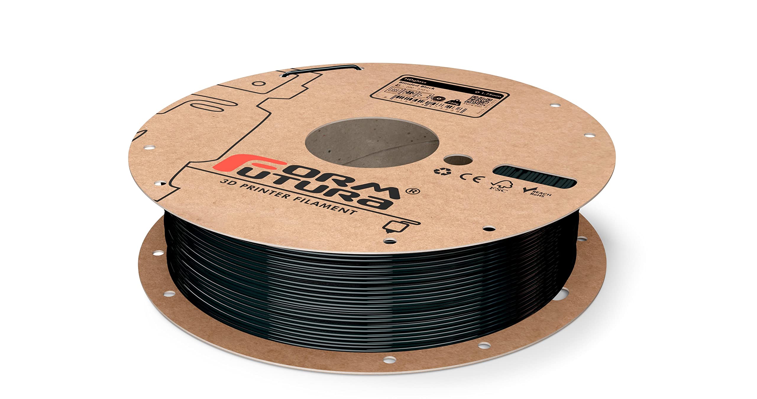 Formfutura 1.75mm HDglass - Blinded Black - 3D Printer Filament