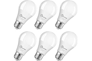 JIANGSILING A19 LED Light Bulb, 60W Equivalent Light Bulbs, 9W 5000K Daylight, 800 Lumens, Dimmable LED Bulb, E26 Standard Base for Indoor and Outdoor, Energy Efficient ETL Listed, 6-Pack