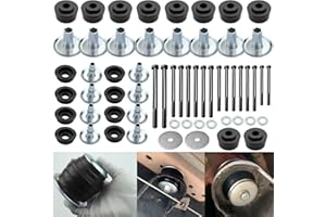 BENTOLIN KF04060BK Body Mount Bushing Kit Fits for 2008-2016 Ford F250 F350 Super Duty 2WD 4WD Polyurethane Body Cab Mounts & Steel Sleeves & Hardware Black (60PCS)