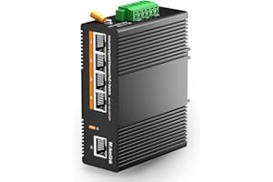 MokerLink Industrial Ethernet Switch DIN Rail Gigabit PoE 5 Port 60W PoE+ Power Supply IP40 Unmanaged Network Switch (-40 to 