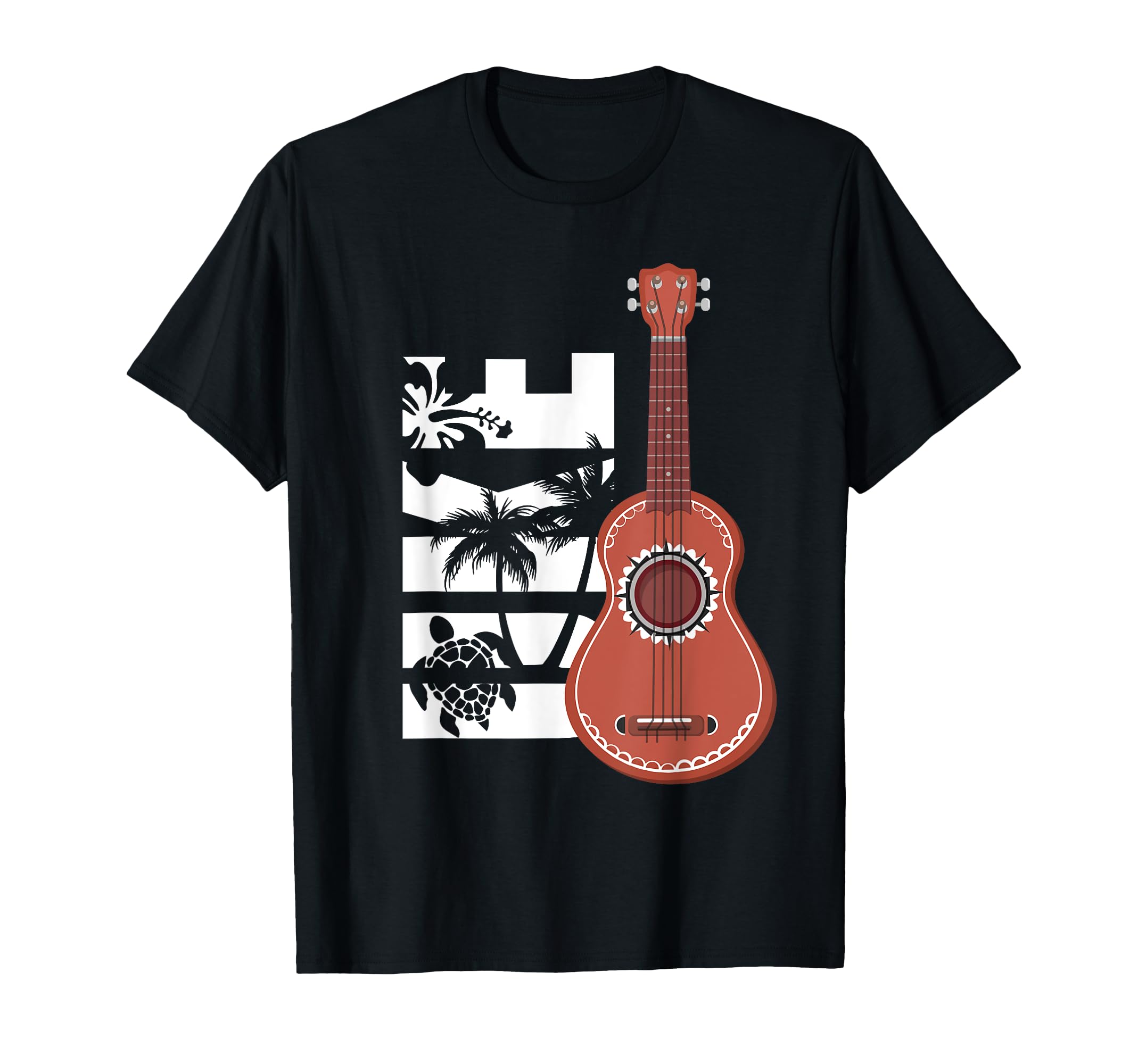 Ukulele Hawaiian Hawaii Acoustic Guitar Aloha Uke Musician T-Shirt