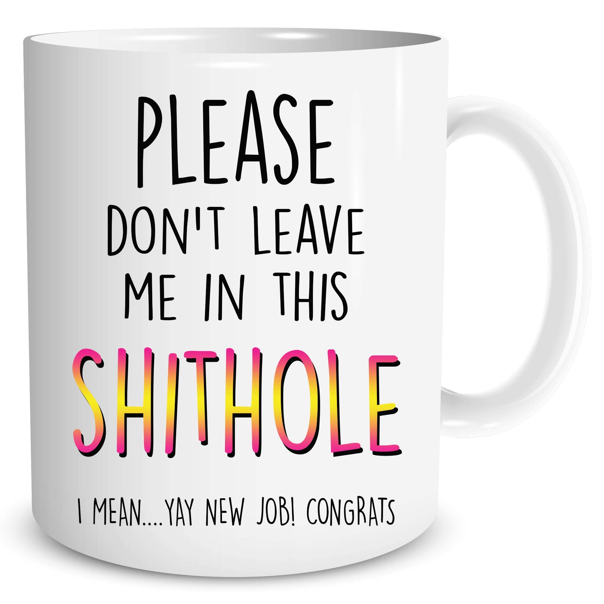 Funny Novelty Rude Coffee Mugs New Job Gift Work Colleague Funny Leaving Gift Yay New Job Congrats Witty Banter Gifts Leaving Job WSDMUG1300