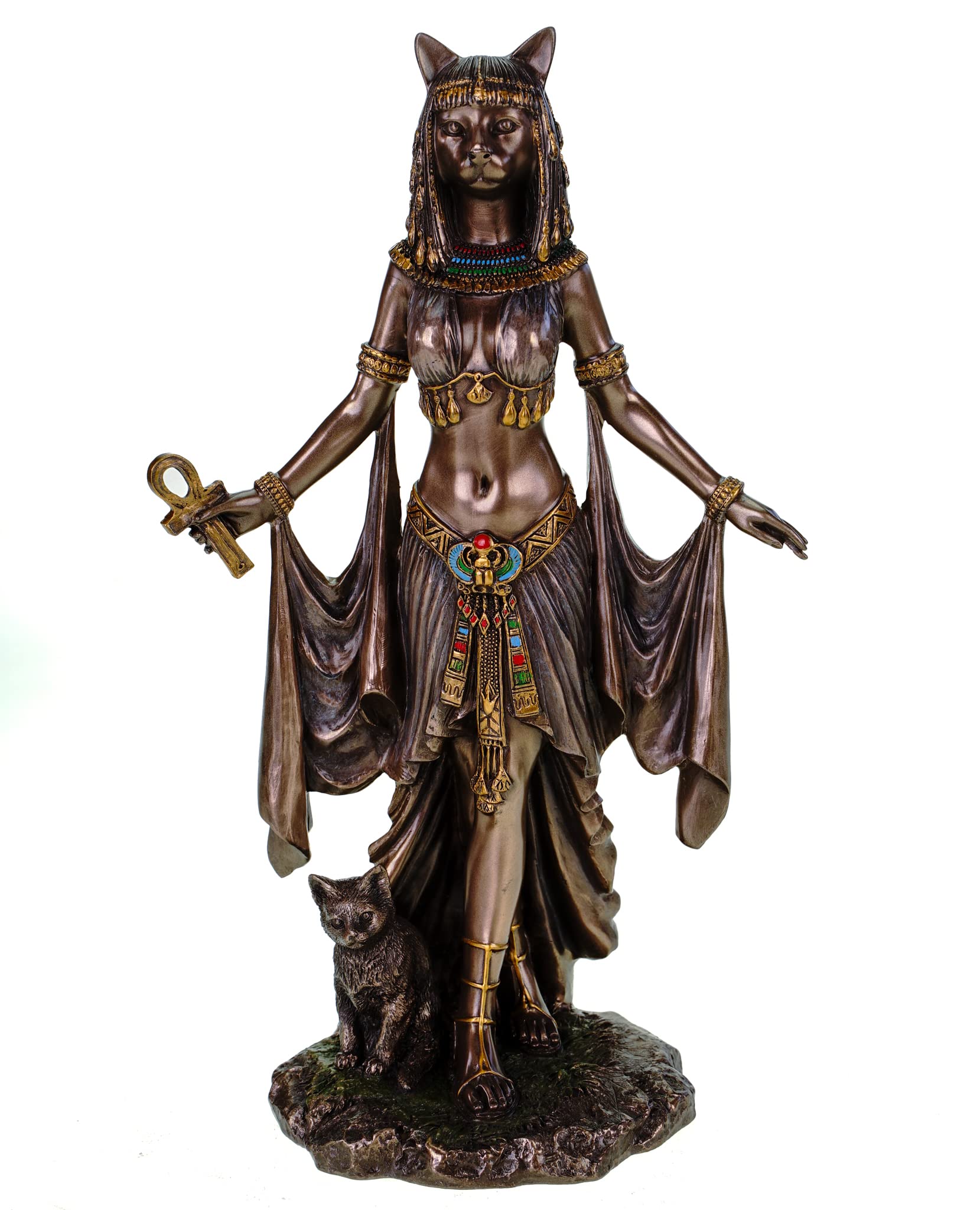 Veronese Egyptian Goddess Bastet, 26 cm, Egyptian Pharaoh Theme, Bronzed