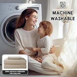 Shilucheng 100% French Linen Sheets - Queen Size