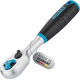 HAZET Hiper Fine-Tooth Reversible Ratchet 863HPB For Bits I Output: Hexagon 6.3 Mm 1/4 Inch, Small Operating Angle (4 Degrees), Extremely Resilient I For Use in the Tightest of Spaces