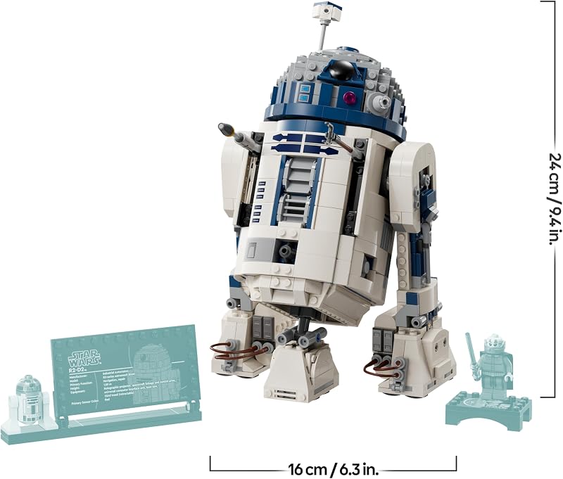 Star Wars 75379 R2-D2 Spielzeug – Spielfigur zum Ausstellen mit drehbarem Kopf, Periskop und Werkzeugen mit Darth Malak Minifigur – Geschenk für Jungs ab 10 Jahren und Erwachsene — Foto 7 von 8