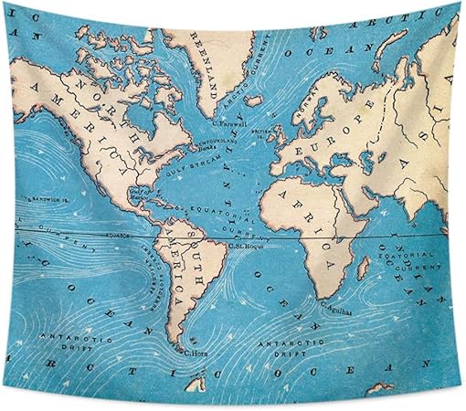 Amazon Co Jp Vi Yo 世界地図柄タペストリー ビーチタオル 壁掛け布 インテリア 装飾アート 北欧 多機能 お祝い 0 150cm ビューティー