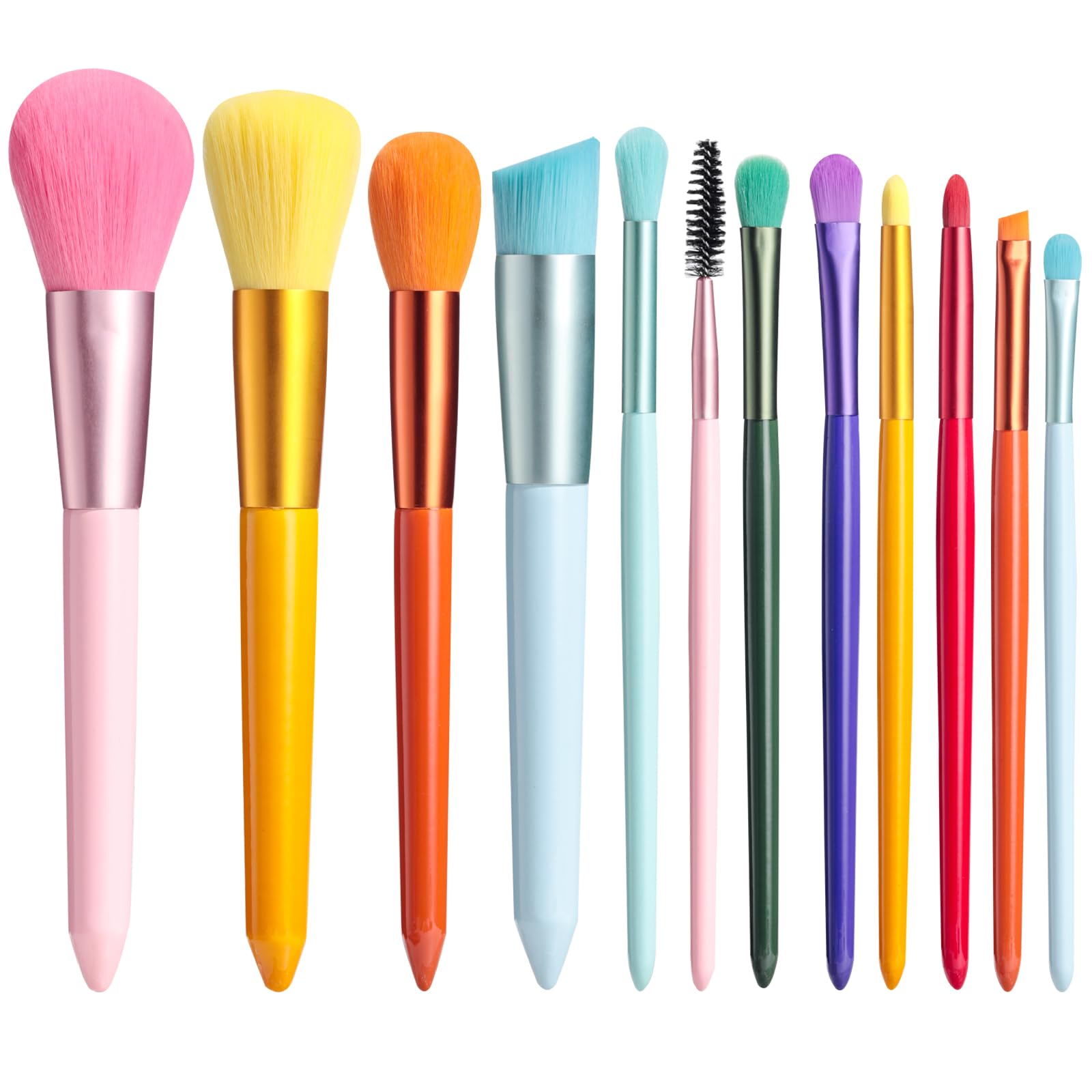 Photo 1 of BS-MALL Children Makeup Brushes Colorful 12 Pcs Makeup Brush Set Foudation Concealer Blush Eyeshadow Brush