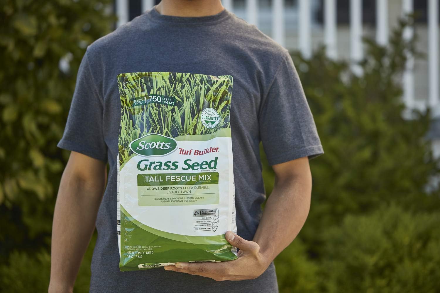 Scotts Turf Builder Grass Seed Tall Fescue Mix, 7 lb. - Full Sun and Partial Shade - Resists Heat and Drought, Insects, Disease and Helps Crowd Out Weeds - Seeds up to 1, 750 sq. ft : Grass Plants : Garden & Outdoor
