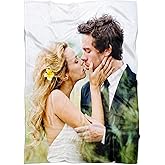 Personalized Throw Blanket Full Color. Custom from Your Photo. Fleece Blanket Super Soft for Mom Grandma Wife & Baby. Gift for Wedding Christmas (50" x 60", 1 Photo)