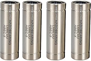 KABOBEARING LM8LUU Linear Ball Bearings Machine 8x15x45mm Suitable for 3D Printers and CNC Machine 4pcs