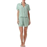 Tommy Hilfiger womens Boxy Top & High-waisted Boxer 2 Piece Pajama Set