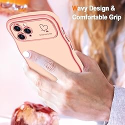 Hython for iPhone 11 Pro Case Cute Curly Wave Frame