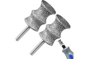 KITGUARD Diamond Dremel Dog Nail Grinder Bits for Rotary Tool-1/8'' Dremel Dog Nail Grinder Attachment-Pet Nail Grinder Bit Work for Animals Nail Care 2-Pack (C)