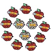 HHCFAST 12Pcs Silicone Focal Beads for Keychain Making and Pens, Bulk Character Silicone Beads for Necklace and Bracelets（Teacher Leopard）