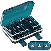 Weekly Pill Organizer 3 Times a Day, 7 Day Portable Pill Box for Pills, Vitamins, Fish Oil, Medication, Supplements (3x7 Blue)