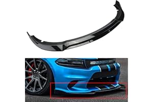 AOKAILI Front Bumper Lip Compatible with 2015 2016 2017 2018 2019 2020 2021 2022 Charger SRT,4Pcs Glossy Black Front Bumper Lip Spoiler Air Chin Body Kit Splitter
