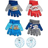 Nicklelodeon Boys 4 Pack Gloves or Mitten Set Paw Patrol and Blaze (Toddler/Little Boys), Age 4-7 Paw Patrol Gloves Set with Handwarmers