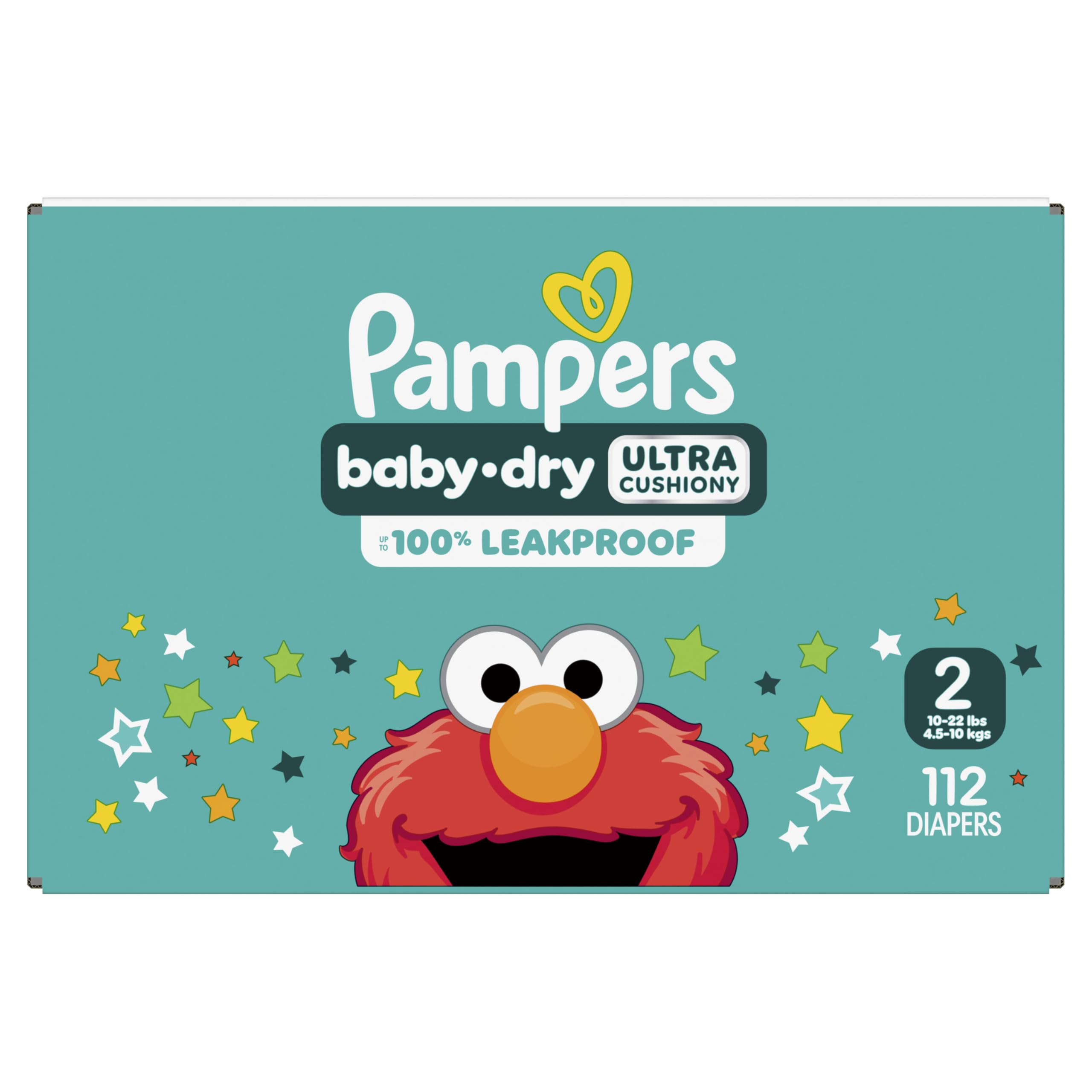 Pampers Diapers - Baby Dry - Size 2, 112 Count, Absorbent Disposable Infant Diaper (Packaging May Vary)